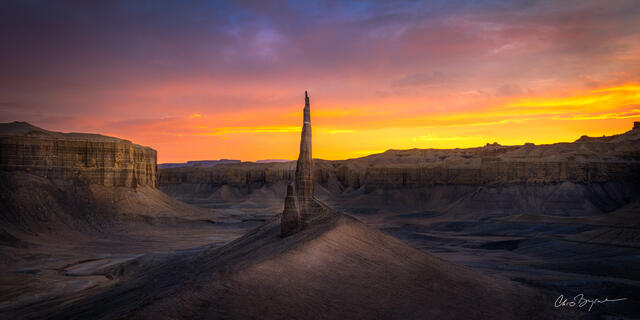 long dong silver in hanksville, Utah at sunset