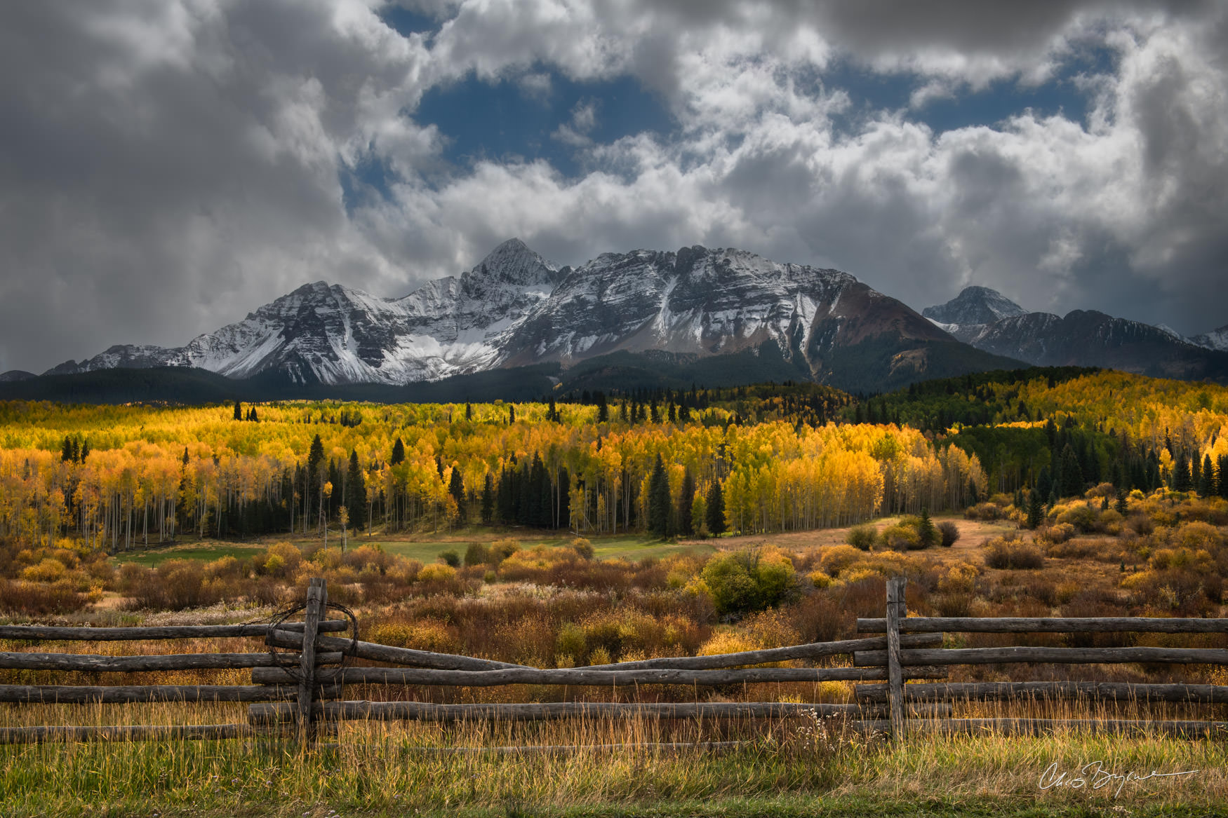 THIS LAND IS YOUR LAND Mount Wilson climbs high above the gold aspen trees below showing off in the fall.